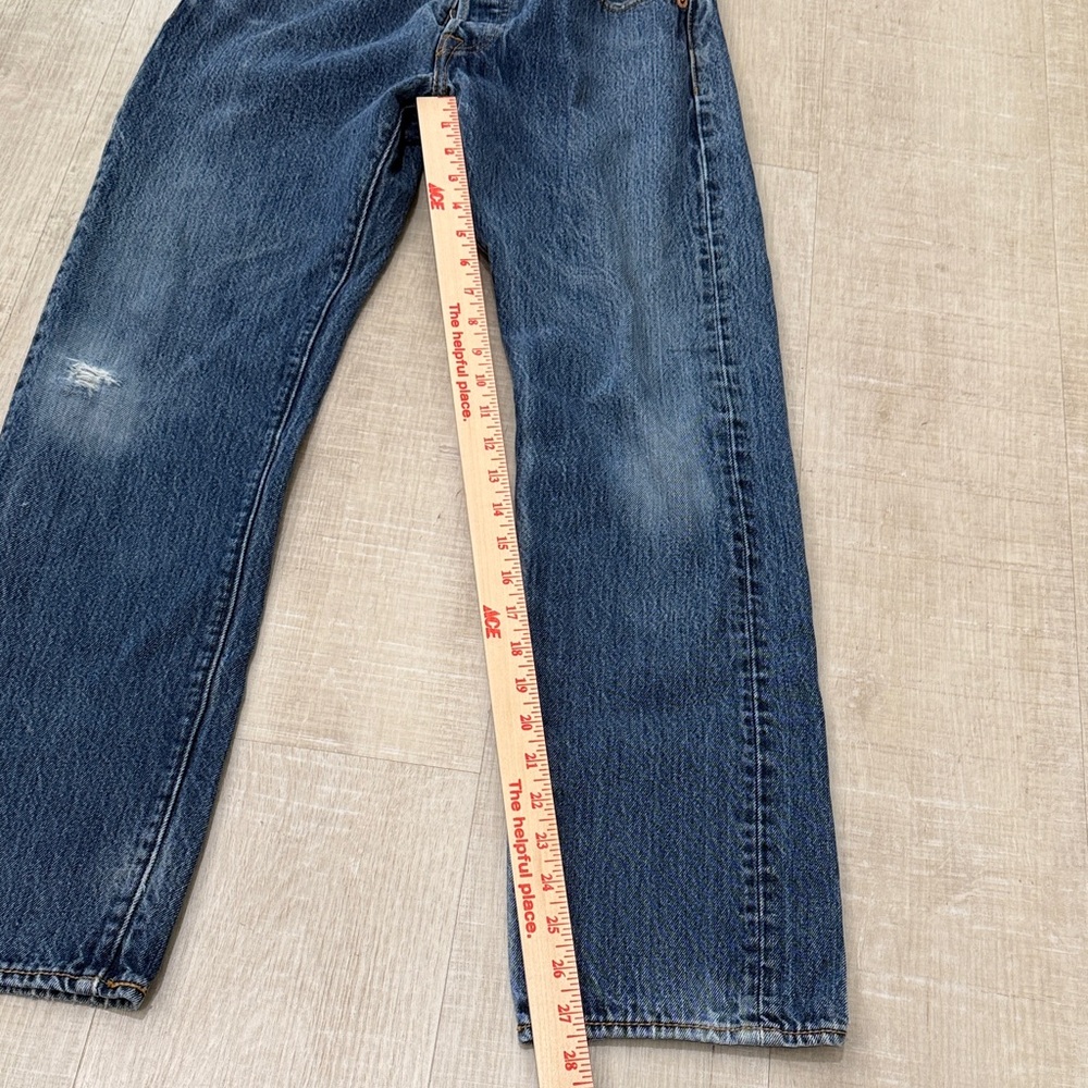 Levi's 501 Original Fit Jeans w30 L30 Button Fly Vintage Classic Straight Icon - Picture 7 of 13